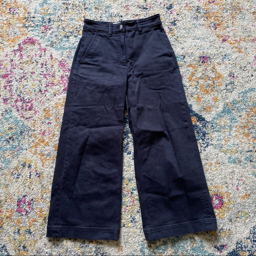 Everlane Wide Leg Ankle Pant 00 SHORT